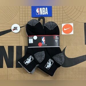 NBA basketball cushioned Quarter crew Socks 6 pairs